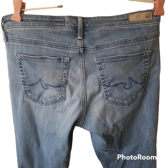 Adriano Goldschmied the Middi Ankle Distressed Mid Rise Skinny Blue Jeans - Picture 5 of 16